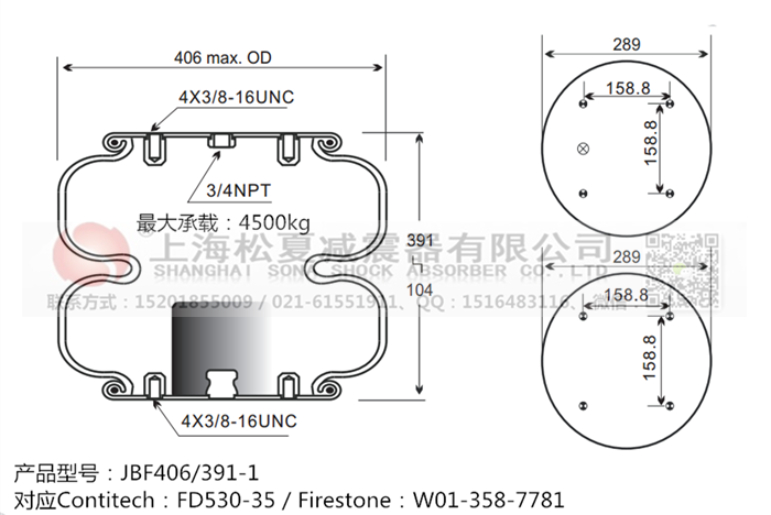 JBF406/391-2橡膠<a href='http://i1181.cn/' target='_blank'><u>空氣彈簧</u></a>